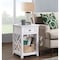 Alaterre Furniture Coventry Wood End Table with Drawer and Shelf ANCT01WH - alternate 1